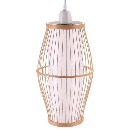 Decorasian Lampenschirm Bambus Ø 20cm x 35cm – Boho Lampenschirm für E27 Hängelampe – Natur Rattan Stil, Wiener Geflecht, indirektes Licht Decorasian Lampenschirm Bambus Ø 20cm x 35cm – Boho Lampenschirm für E27 Hängelampe – Natur Rattan Stil, Wiener Geflecht, indirektes Licht von Decorasian