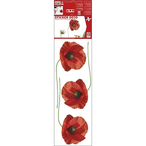 Dekoration, selbstklebend, Mohnblumen, 1 Bogen 24 x 68 cm, Vynil, Rot, 24 x 68 cm Dekoration, selbstklebend, Mohnblumen, 1 Bogen 24 x 68 cm, Vynil, Rot, 24 x 68 cm von Décoration adhésive