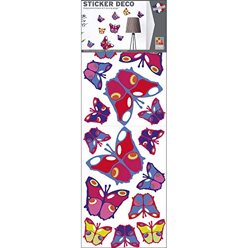 Dekoration, selbstklebend 152686 Butterflies [1 Bogen 24 x 68 cm], Vynil, Mehrfarbig, 24 x 68 cm von Décoration adhésive
