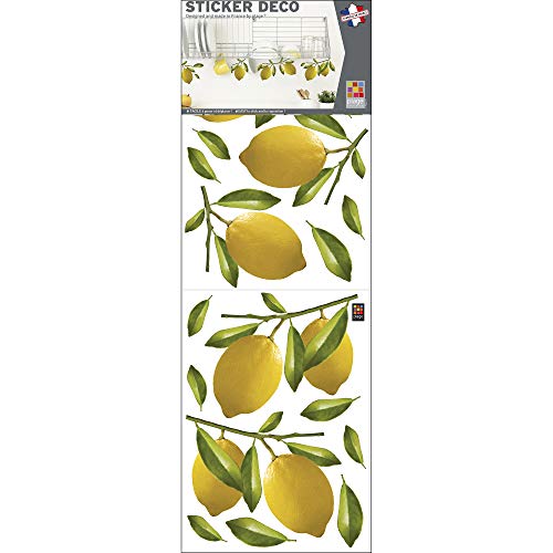 Dekoration, selbstklebend 152693 Lemon [1 Bogen 24 x 68 cm], Vynil, Mehrfarbig, 24 x 68 cm von Décoration adhésive