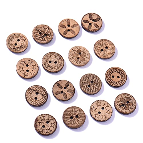 2 Knöpfe zum Basteln – 50 runde Muschelknöpfe, 2-Loch-Knöpfe für Kleidung, Kinder-Scrapbooking, Baby-Nähdekorationen, Basteln 2 Knöpfe zum Basteln – 50 runde Muschelknöpfe, 2-Loch-Knöpfe für Kleidung, Kinder-Scrapbooking, Baby-Nähdekorationen, Basteln von Decorhome