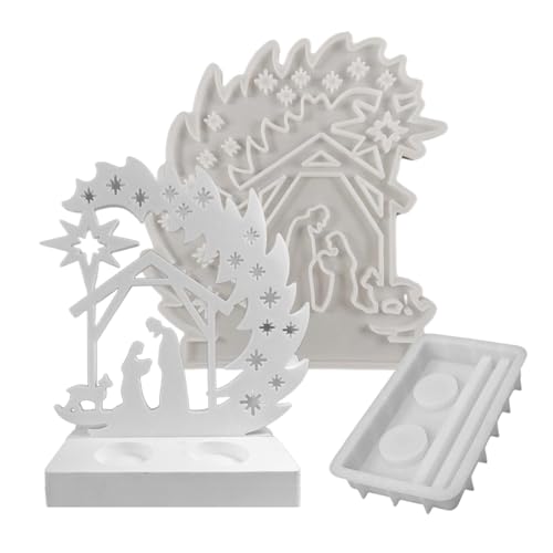 Decorhome Silikonformen für Weihnachtskrippe, Epoxidharz, Weihnachtskrippen-Dekor-Form, Krippen-Dekorformen, Heilige Familie, katholische Form, dekorative Silikon-Ornament-Form für Urlaubsdekoration Decorhome Silikonformen für Weihnachtskrippe, Epoxidharz, Weihnachtskrippen-Dekor-Form, Krippen-Dekorformen, Heilige Familie, katholische Form, dekorative Silikon-Ornament-Form für Urlaubsdekoration von Decorhome