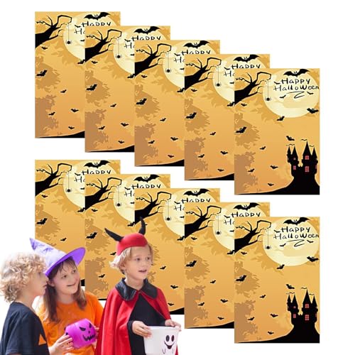 Halloween-Einladungen, leere Einladung zum Ausfüllen – Vintage-Design, gruseliges Totenkopf- und Spinnennetz-Design, Cartoon-Schloss, Karte für Spukhaus-Gastgeschenke Halloween-Einladungen, leere Einladung zum Ausfüllen – Vintage-Design, gruseliges Totenkopf- und Spinnennetz-Design, Cartoon-Schloss, Karte für Spukhaus-Gastgeschenke von Decorhome