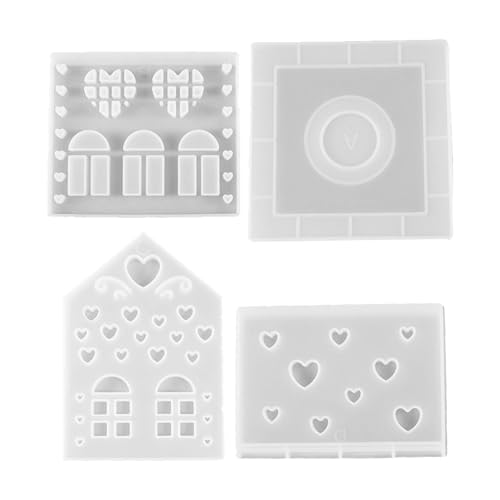 Haus-Silikonformen, Epoxidharz-Formen, Harz-Handwerksform, Mehrzweckharzformen, Epoxid-Gussformen für Kerzenständer-Dekorationen Haus-Silikonformen, Epoxidharz-Formen, Harz-Handwerksform, Mehrzweckharzformen, Epoxid-Gussformen für Kerzenständer-Dekorationen von Decorhome