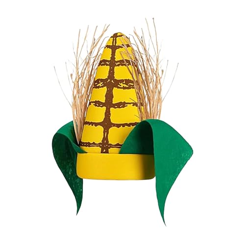 Maiskolbenhüte – Cosplay-Festival-Verkäufer-Neuheit für Erwachsene, lustiger Hut mit 27,9 cm großen, lustigen grünen Blättern, braunen Schalen, Lebensmittel-Thema, Kostüm-Zubehör, lustiger Maiskolbenhüte – Cosplay-Festival-Verkäufer-Neuheit für Erwachsene, lustiger Hut mit 27,9 cm großen, lustigen grünen Blättern, braunen Schalen, Lebensmittel-Thema, Kostüm-Zubehör, lustiger von Decorhome