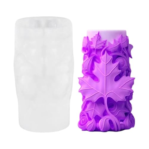Silikonform für Stumpenkerzen, runde Blätter, geprägte Form, Epoxidharz-Guss-Silikonform, Säulenwachsform für Perlen, Seife, Basteln Silikonform für Stumpenkerzen, runde Blätter, geprägte Form, Epoxidharz-Guss-Silikonform, Säulenwachsform für Perlen, Seife, Basteln von Decorhome