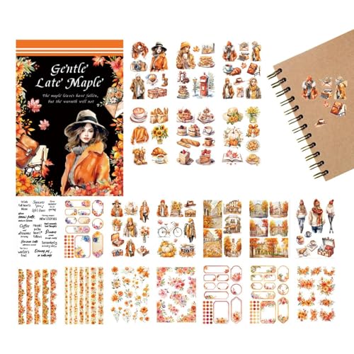 Stickerbuch aus der Vintage-Serie, A5-Aufkleber, Aufkleber für Aufkleber, Retro-Bastelaufkleber zum Basteln, Wasserflaschen, Handyhüllen, Laptops von Decorhome