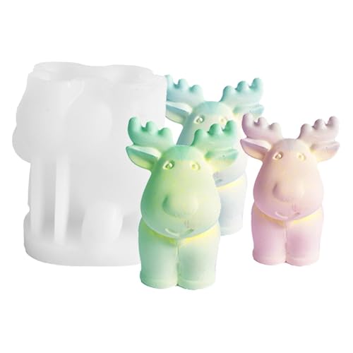 Weihnachtliche Elch-Kerzenform – Weihnachtstierform – reißfeste Silikonform für Weihnachtselch, Fondant, Ton und Harz Weihnachtliche Elch-Kerzenform – Weihnachtstierform – reißfeste Silikonform für Weihnachtselch, Fondant, Ton und Harz von Decorhome