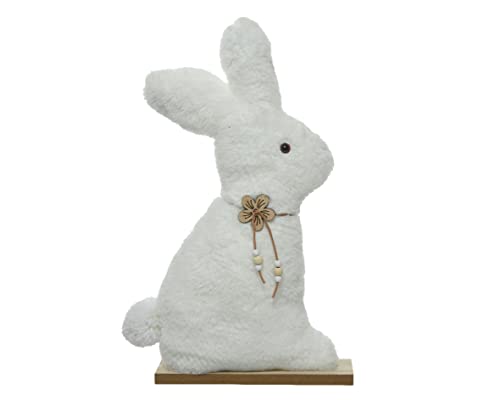 Decoris Osterhase Deko Aufsteller 40cm Plüsch Holz Osterdeko Dekofigur Hase Frühling weiß Decoris Osterhase Deko Aufsteller 40cm Plüsch Holz Osterdeko Dekofigur Hase Frühling weiß von Decoris