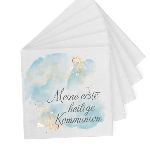 100 Servietten mit Namen für Kommunion, Konfirmation. Geeignet für Jungen Papierservietten, 33x33cm 100 Servietten mit Namen für Kommunion, Konfirmation. Geeignet für Jungen Papierservietten, 33x33cm von Decorpress
