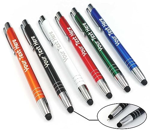 Kugelschreiber mit Gravur und Touchpen Funktion - Geschenk hochwertig für jeden. Personalisierter kugelschreiber perfekt als Werbegeschenke, Firmenartikel - 56 grafische Symbole zur Auswahl (10) von DecorsConcept