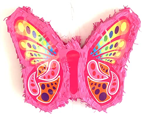 Pinata Schmetterling zum Befüllen und Aufhängen zur Party-Deko, Kinder-Geburtstag, Maße: 50 x 50 x 10 cm von Decotrend-Line