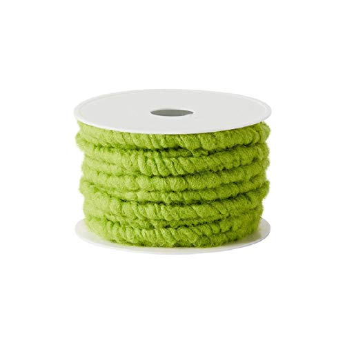 Wollstränge aus hochwertiger Schafswolle/apfelgrün/Ø 10 mm / 10 Meter von Decpero