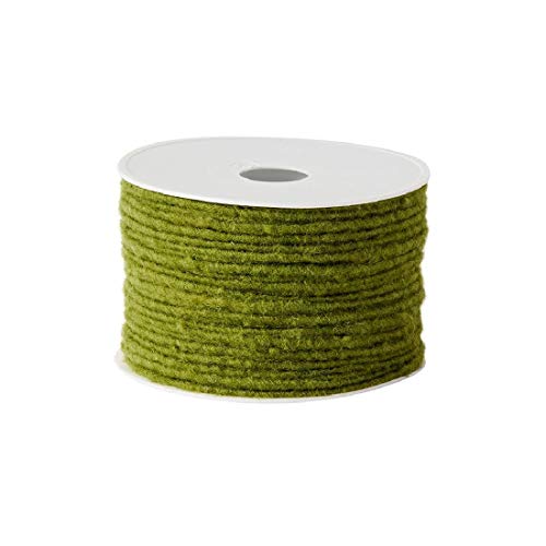Decpero Wollstränge aus hochwertiger Schafswolle/grün/Ø 4 mm / 80 Meter von Decpero