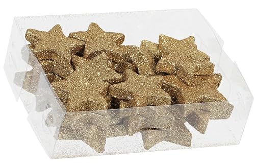 Glittersterne I gold glitzernd I 4 cm + 5 cm I 24 Stück I Dekostreu Sterne Glittersterne I gold glitzernd I 4 cm + 5 cm I 24 Stück I Dekostreu Sterne von Decpero