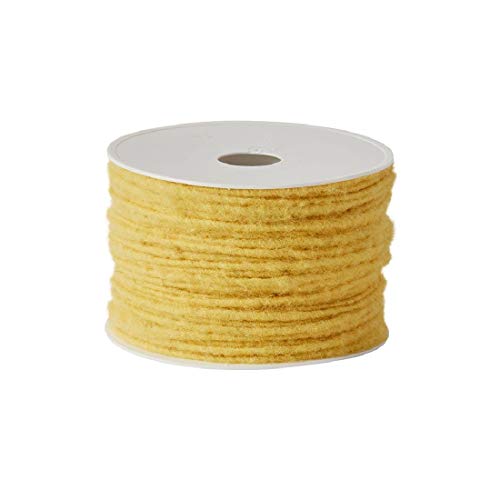 Wollstränge aus hochwertiger Schafswolle/gelb/Ø 4 mm / 80 Meter von Decpero