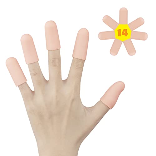 Decproch Fingerschutz, Fingerlinge, 14 Stück Fingerschutz Silikon, Fingerschützer, Fingerkappen, Fingerkuppenschutz, Lindert Schmerzen Durch Reiben und Reizungen Decproch Fingerschutz, Fingerlinge, 14 Stück Fingerschutz Silikon, Fingerschützer, Fingerkappen, Fingerkuppenschutz, Lindert Schmerzen Durch Reiben und Reizungen von Decproch