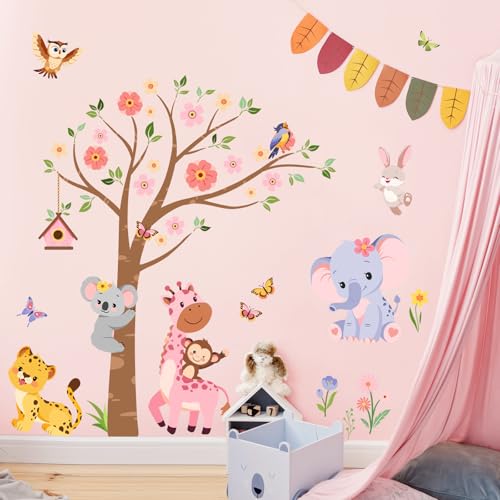 Decvictor Wandtattoo Rosa Baum Dschungel Tier Wandaufkleber Tiger Elefant Giraffe Wandsticker Kinderzimmer Babyzimmer Mädchenzimmer Wanddeko Decvictor Wandtattoo Rosa Baum Dschungel Tier Wandaufkleber Tiger Elefant Giraffe Wandsticker Kinderzimmer Babyzimmer Mädchenzimmer Wanddeko von Decvictor