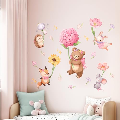 Decvictor Wandtattoo Rosa Cartoon Tier Wandaufkleber Bär Eichhörnchen Kaninchen Blumen haltend Fliegend Wandsticker Kinderzimmer Babyzimmer Mädchenzimmer Wanddeko Decvictor Wandtattoo Rosa Cartoon Tier Wandaufkleber Bär Eichhörnchen Kaninchen Blumen haltend Fliegend Wandsticker Kinderzimmer Babyzimmer Mädchenzimmer Wanddeko von Decvictor