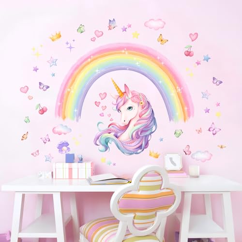 Wandtattoo Einhorn Regenbogen Wandaufkleber Aquarell Regenbogen Sterne Wandsticker Kinderzimmer Babyzimmer Mädchenzimmer Wanddeko Wandtattoo Einhorn Regenbogen Wandaufkleber Aquarell Regenbogen Sterne Wandsticker Kinderzimmer Babyzimmer Mädchenzimmer Wanddeko von Decvictor