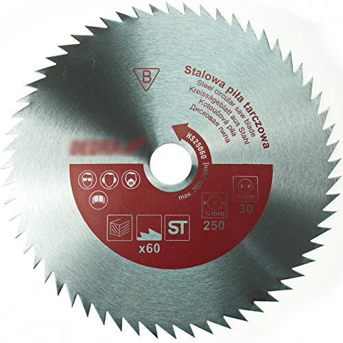 Kreissägeblatt aus Stahl Ø 250 mm Blatt Dedra Stahlkreissäge für Holz 250x30-60 Zähnezahl HS25060 Kreissägeblatt aus Stahl Ø 250 mm Blatt Dedra Stahlkreissäge für Holz 250x30-60 Zähnezahl HS25060 von Dedra