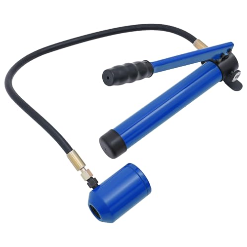 Hydraulische Lochstanze 80kN – 6-teiliges Set mit 25mm Hub, Lochgrößen 1/2" bis 2", ergonomischer Griff und Transportkoffer für präzises Stanzen in Stahl & Metall (Blau) von DeeDuud
