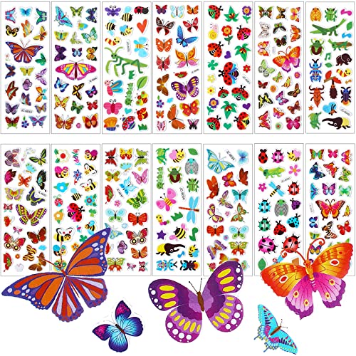 Deen 3D Schmetterling Aufkleber,14 Blätter Insekt Sticker für Kinder,3D Puffy Stickers Set das Belohnungssticker zum Thema Insekts Stickeralbum Kindergeburtstag, 17*7CM, TZ0001 Deen 3D Schmetterling Aufkleber,14 Blätter Insekt Sticker für Kinder,3D Puffy Stickers Set das Belohnungssticker zum Thema Insekts Stickeralbum Kindergeburtstag, 17*7CM, TZ0001 von Deen