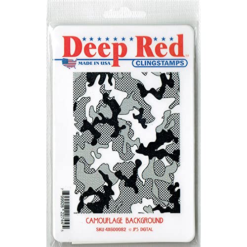 Deep Red Cling Stamp 3"X4"-Camouflage Background Deep Red Cling Stamp 3"X4"-Camouflage Background von Deep Red Stamps