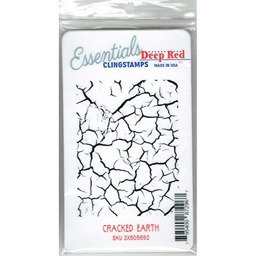 Deep Red Cling Stamp 3"X5"-Cracked Earth Deep Red Cling Stamp 3"X5"-Cracked Earth von Deep Red Stamps