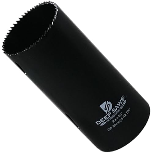 Deep Saws 10,2 cm tiefe 8-12 TPI feine Zahn-Lochsäge für Stahl, Edelstahl, Aluminium, Holz, Kunststoff, Fertigung und Konstruktion (5,1 cm) von Deep Saws