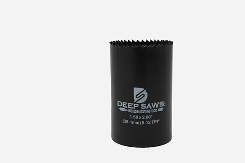 Deep Saws 5,1 cm tiefe 8-12 TPI feine Zahn-Lochsäge für Stahl, Edelstahl, Aluminium, Holz, Kunststoff, Fertigung und Konstruktion (3,8 cm) von Deep Saws