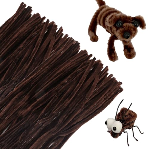 100 Stück Pfeifenreiniger zum Basteln, Pfeifenputzer Braun Chenilledraht, 30CM Biegeplüsch Pfeifenreiniger Set, Pipe Cleaner für Kinder zum Basteln und Kreative DIY-Dekoration 100 Stück Pfeifenreiniger zum Basteln, Pfeifenputzer Braun Chenilledraht, 30CM Biegeplüsch Pfeifenreiniger Set, Pipe Cleaner für Kinder zum Basteln und Kreative DIY-Dekoration von Deepton