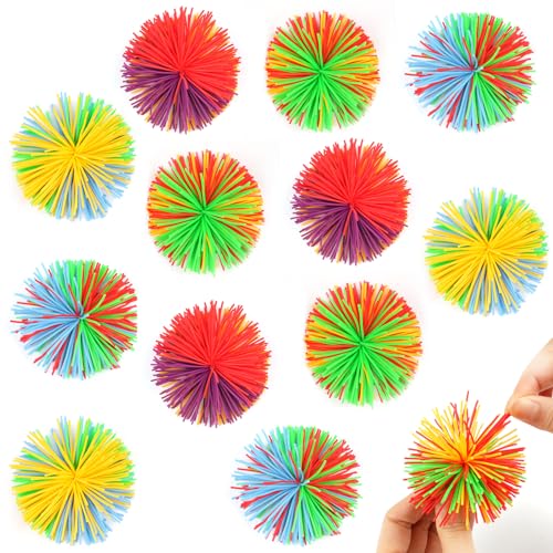 Deepton 12 Stück Farbe Stringy Balls, Wuschelball 6.5 cm, Sensory Fidget Balls, Mitgebsel Kindergeburtstag 6, 7, 8, 9,10 Jahre, Regenbogenball Kinder Mitbringsel für Familienspiele Freundesspiele Deepton 12 Stück Farbe Stringy Balls, Wuschelball 6.5 cm, Sensory Fidget Balls, Mitgebsel Kindergeburtstag 6, 7, 8, 9,10 Jahre, Regenbogenball Kinder Mitbringsel für Familienspiele Freundesspiele von Deepton