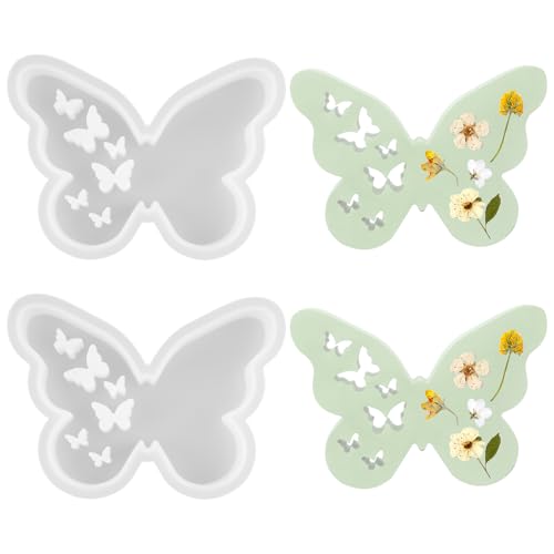 2 Stück Silikonformen Gießformen Schmetterling GipsformenZum Gießen, Silikonformen Gießformen Kerzenhalter für Handwerk 2 Stück Silikonformen Gießformen Schmetterling GipsformenZum Gießen, Silikonformen Gießformen Kerzenhalter für Handwerk von Deepton