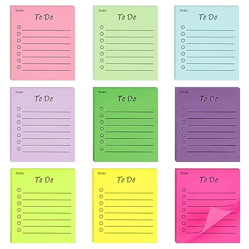 450 Blätter To Do Liste, Haftnotizen, Extra-Stark Sticky Notes, Notizzettel, Klebezettel Selbstklebend, Tagesliste Notizblock für Büro Zubehör Schule Home Office - Vertikale von Deepton