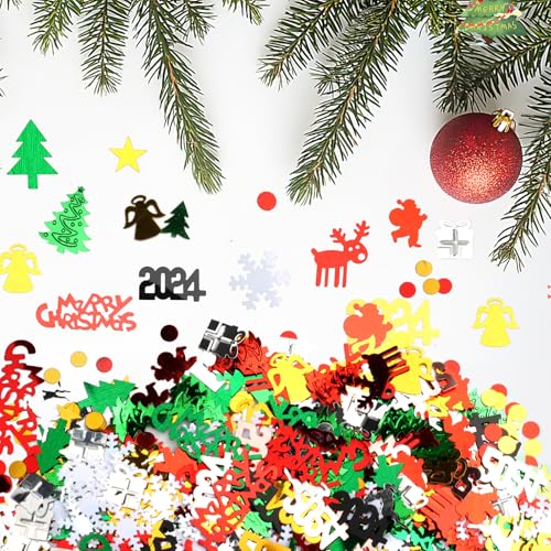 600 Stück Konfetti Weihnachten, Konfetti Pailletten für Weihnachtsfeier, Weihnachten Tischdeko Set Schneeflocke Santa Rentier, Geschenke Streudeko Weihnachten, Weihnachtsdeko für Party, DIY 600 Stück Konfetti Weihnachten, Konfetti Pailletten für Weihnachtsfeier, Weihnachten Tischdeko Set Schneeflocke Santa Rentier, Geschenke Streudeko Weihnachten, Weihnachtsdeko für Party, DIY von Deepton