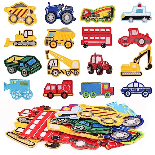 Bügelflicken Baufahrzeug, 16 Stück Patches zum Aufbügeln, Aufnäher Kinder, Flicken zum Aufbügeln, Bügelbilder für Textilien - Jacken, Jeans, Rucksäcken, Hut und Schuh Bügelflicken Baufahrzeug, 16 Stück Patches zum Aufbügeln, Aufnäher Kinder, Flicken zum Aufbügeln, Bügelbilder für Textilien - Jacken, Jeans, Rucksäcken, Hut und Schuh von Deepton