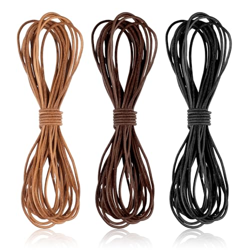 Deepton 3 Farben Lederband, 5m X 2mm Lederband für Ketten, Lederschnur mit Verschluss, Basteln Lederbänder, Faux Wildleder Schnur, Lederband Kette für DIY Armband Halskette Schmuck Handwerk Deepton 3 Farben Lederband, 5m X 2mm Lederband für Ketten, Lederschnur mit Verschluss, Basteln Lederbänder, Faux Wildleder Schnur, Lederband Kette für DIY Armband Halskette Schmuck Handwerk von Deepton