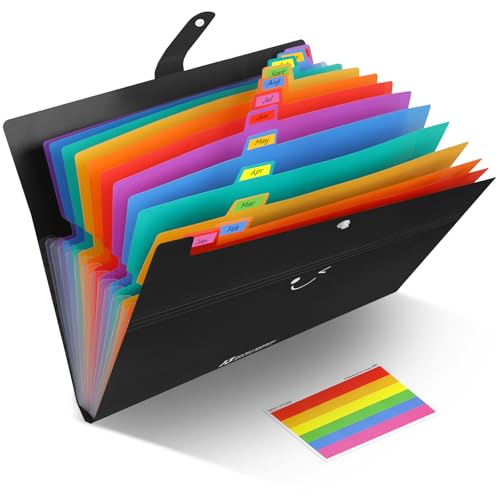 Deepton Fächermappe A4, Ordnungsmappe A4, Registermappe mit 13 Taschen, PP Kunststoff Mappe mit Fächern, Wasserdicht Sortiermappe A4, Dokumentenmappe A4, Mappen Ordnersystem für Bürobedarf, Schule Deepton Fächermappe A4, Ordnungsmappe A4, Registermappe mit 13 Taschen, PP Kunststoff Mappe mit Fächern, Wasserdicht Sortiermappe A4, Dokumentenmappe A4, Mappen Ordnersystem für Bürobedarf, Schule von Deepton