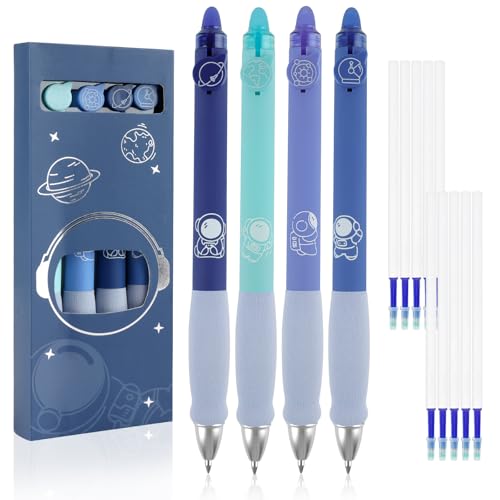 Deepton Radierbarer Kugelschreiber, 4 Stück Radierbarer Tintenroller, Blau Radierbare Stifte, Kugelschreiber Radierbar, Erasable Pen, Gelstifte Radierbar mit 10 Ersatzminen (0,5mm, Blau) Deepton Radierbarer Kugelschreiber, 4 Stück Radierbarer Tintenroller, Blau Radierbare Stifte, Kugelschreiber Radierbar, Erasable Pen, Gelstifte Radierbar mit 10 Ersatzminen (0,5mm, Blau) von Deepton