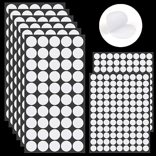 Deepton Klettband Selbstklebend 10mm 20mm, Klettverschluss Selbstklebend, 516 Stück Klettpunkte Selbstklebend 258 Paar, Stark Klett Klebe Klettbänder für Papier Metall Kunststoff Leder Handwerk von Deepton