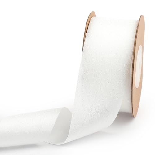 Schleifenband Weiß, Geschenkband Breit Weiss, 3.8cm x 23m Satinband Weiß, Chiffonband Geschenkverpackung Weiss Seidenband, Dekoband für Hochzeit, Taufen, Valentinstag Schleifenband Weiß, Geschenkband Breit Weiss, 3.8cm x 23m Satinband Weiß, Chiffonband Geschenkverpackung Weiss Seidenband, Dekoband für Hochzeit, Taufen, Valentinstag von Deepton