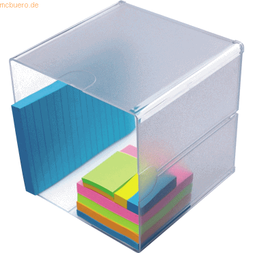 Deflecto Organiser Cube transparent 15x15x15cm von Deflecto