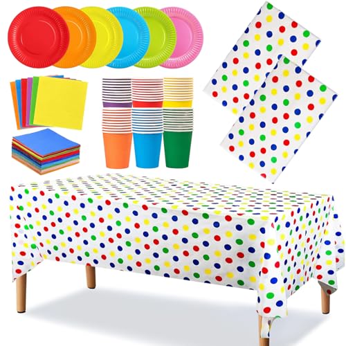 180 Stück buntes Regenbogen-Partygeschirr-Set – Pappteller, Becher, Servietten, mehrfarbige Speiseteller, Mittagessen, Cocktail-Servietten, 250 ml Becher für DIY Geburtstag Urlaub 180 Stück buntes Regenbogen-Partygeschirr-Set – Pappteller, Becher, Servietten, mehrfarbige Speiseteller, Mittagessen, Cocktail-Servietten, 250 ml Becher für DIY Geburtstag Urlaub von Defresit