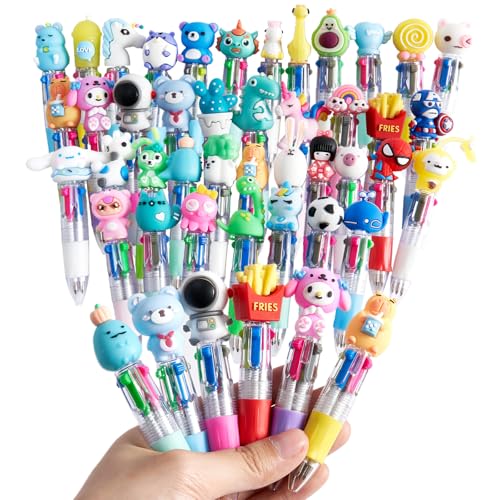 Defresit 40 Stück niedlicher mehrfarbiger Kugelschreiber, mehrfarbige Stifte, All-in-One, lustiges Cartoon-4-Farben-Stift-Set, 4-in-1-Stifte für Kinder, Cartoon-Tierstift, Partytütenfüller für Kinder Defresit 40 Stück niedlicher mehrfarbiger Kugelschreiber, mehrfarbige Stifte, All-in-One, lustiges Cartoon-4-Farben-Stift-Set, 4-in-1-Stifte für Kinder, Cartoon-Tierstift, Partytütenfüller für Kinder von Defresit
