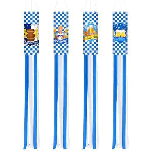 Defresit Oktoberfest Windsäcke - 2er Set Bayerische Bierfest Dekorationen 40 Zoll Hängende Flagge Banner mit Blau & Weiß Luftschlangen für Hof, Veranda, Terrasse, Garten Party Dekor Defresit Oktoberfest Windsäcke - 2er Set Bayerische Bierfest Dekorationen 40 Zoll Hängende Flagge Banner mit Blau & Weiß Luftschlangen für Hof, Veranda, Terrasse, Garten Party Dekor von Defresit