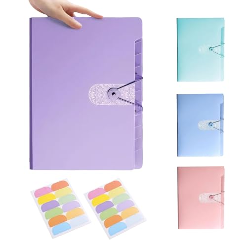 Fächermappe, A4-Format, Dokumenten-Organizer, 8 Fächer, große Kapazität, Akkordeon, erweiterbarer Ordner für Büro, Geschäftsreise, Zuhause, 4 Stück Fächermappe, A4-Format, Dokumenten-Organizer, 8 Fächer, große Kapazität, Akkordeon, erweiterbarer Ordner für Büro, Geschäftsreise, Zuhause, 4 Stück von Defresit