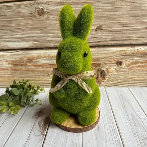 Deggelbam Osterhase Oster Dekoration Deko für Frühling - Süßer grüner Osterhase mit 17cm - Ostern Ostergeschenk von Deggelbam
