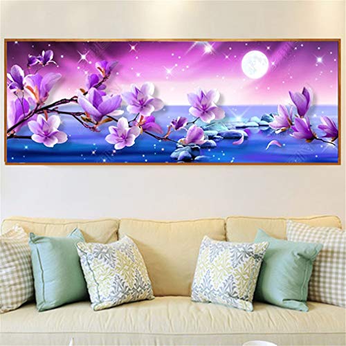 Diamant Malerei Painting Diamond Crystal Full Bohrer Blumen Strass Stickerei Handgemachtes Arts Craft Daheim Dekoration (B,150x60cm) von Deike Mild