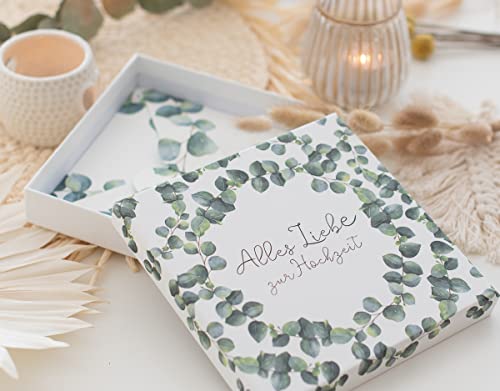 Geldgeschenk zur Hochzeit - Geldverpackung - Geschenk fürs Brautpaar Eukalyptus von Dein Gastgeschenk